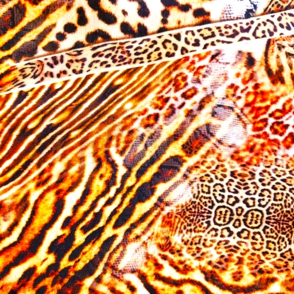 *LAST ONE***MANISH VAID- Silk Leopard Hi-Lo CRY.Emb. Dress-NWT - Picture 8 of 12